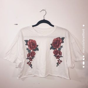 Rose Graphic Crop Top